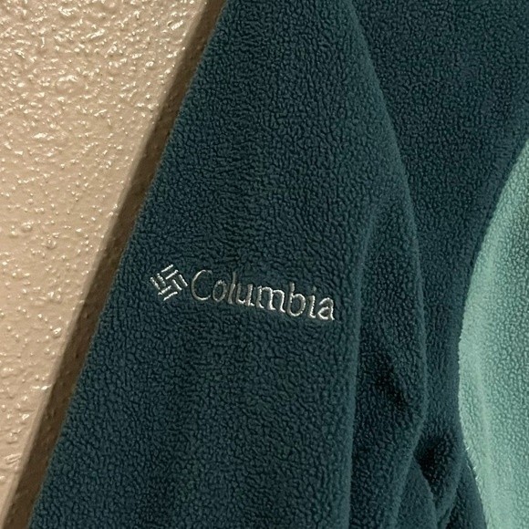 Columbia two-tone green lightweight fleece pull over GUC size small - Picture 6 of 7